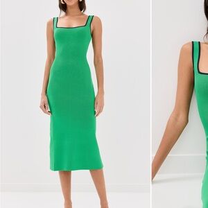 Staud Paityn Dress in Size Small, in Seaweed/Navy NWT